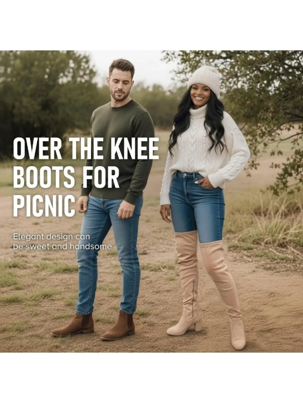 Chic Over the Knee Thigh High Boots for Women | Stylish Block Heel Footwear